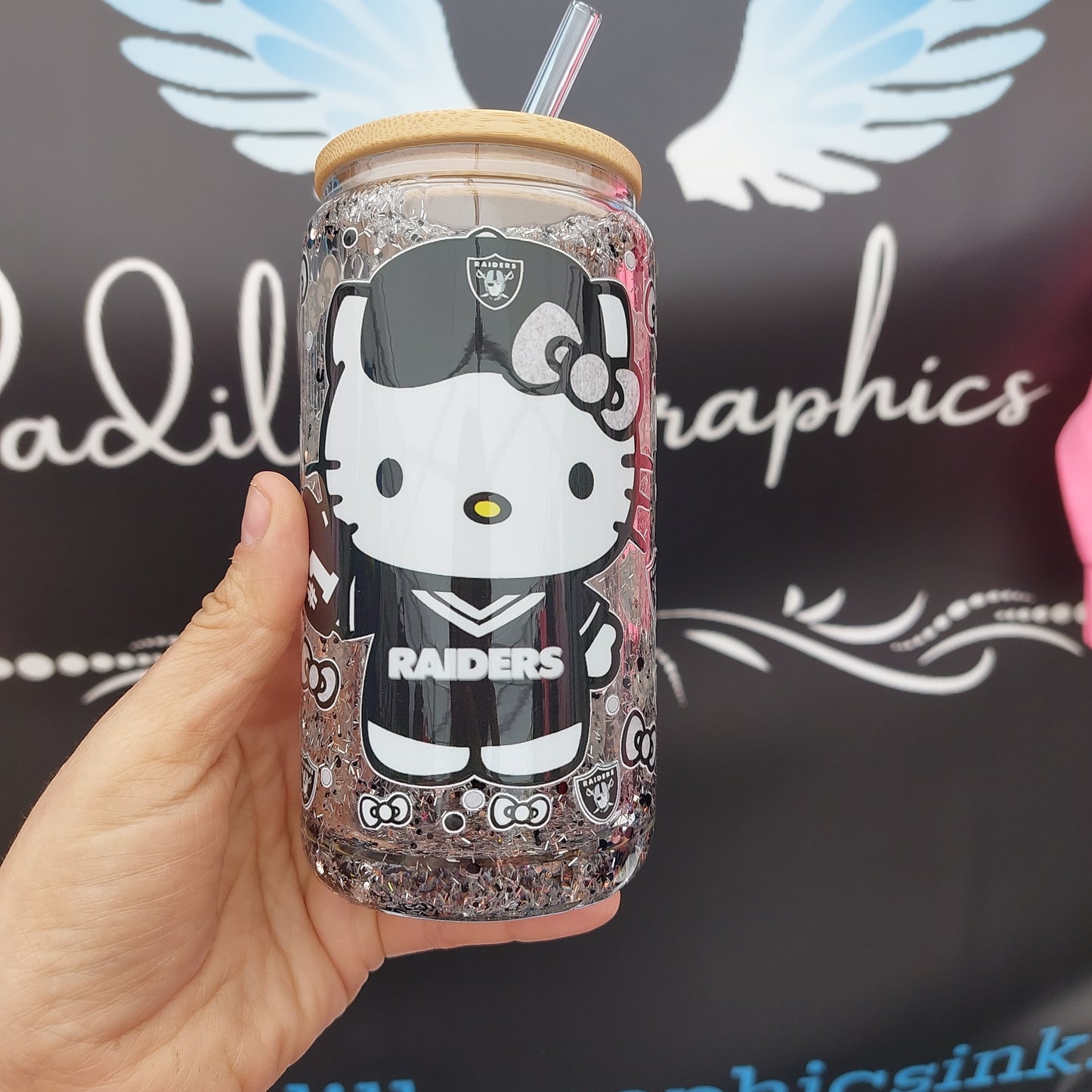 Kitty snow globe Tumbler 12oz