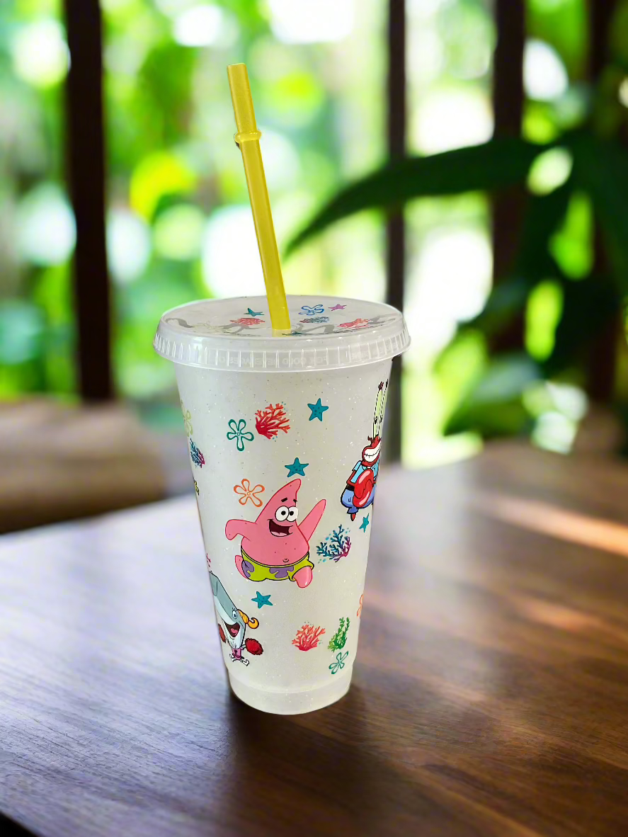 Plastic Starbucks cup with straw Bob & friends tumbler
