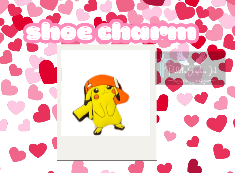 Pika with hat on Shoe Charm