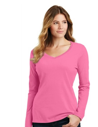 Blank V-NECK Long sleeve only t-shirt (PRE-ORDER)