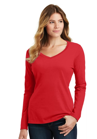 Blank V-NECK Long sleeve only t-shirt (PRE-ORDER)