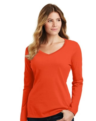 Blank V-NECK Long sleeve only t-shirt (PRE-ORDER)