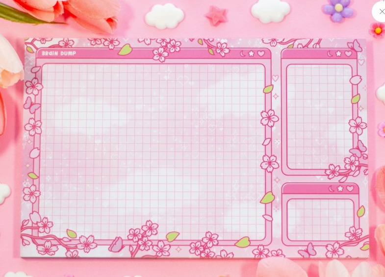 Sakura Brain Dump Planner Pad