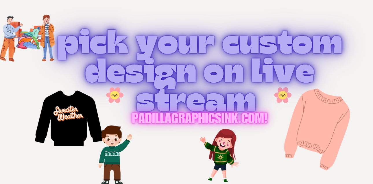 CUSTUM YOUR CREW NECK SWEATER SELECT YOUR DESIGN ON LIVE STREAM
