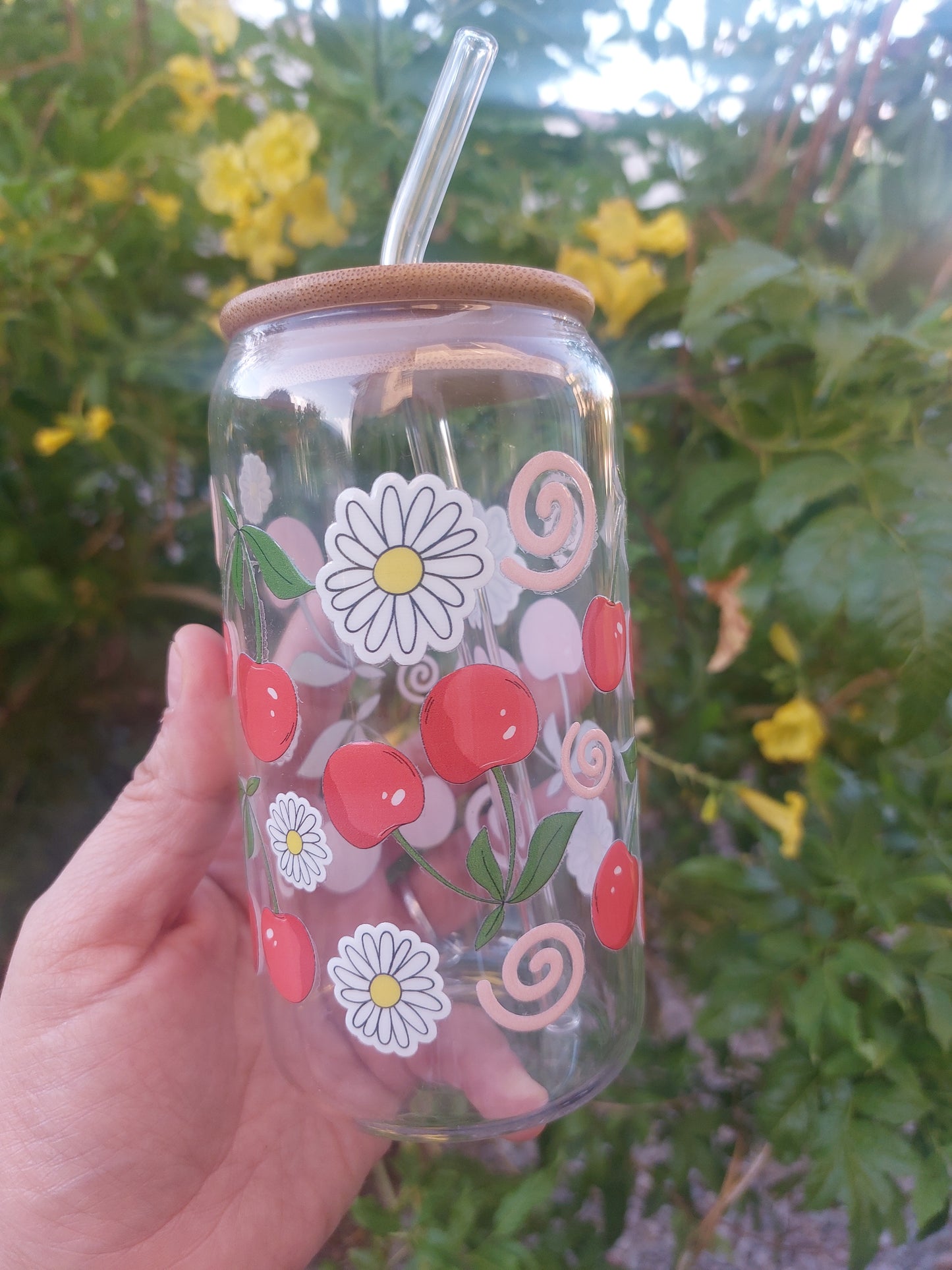 Cherries Glass Tumbler 12oz