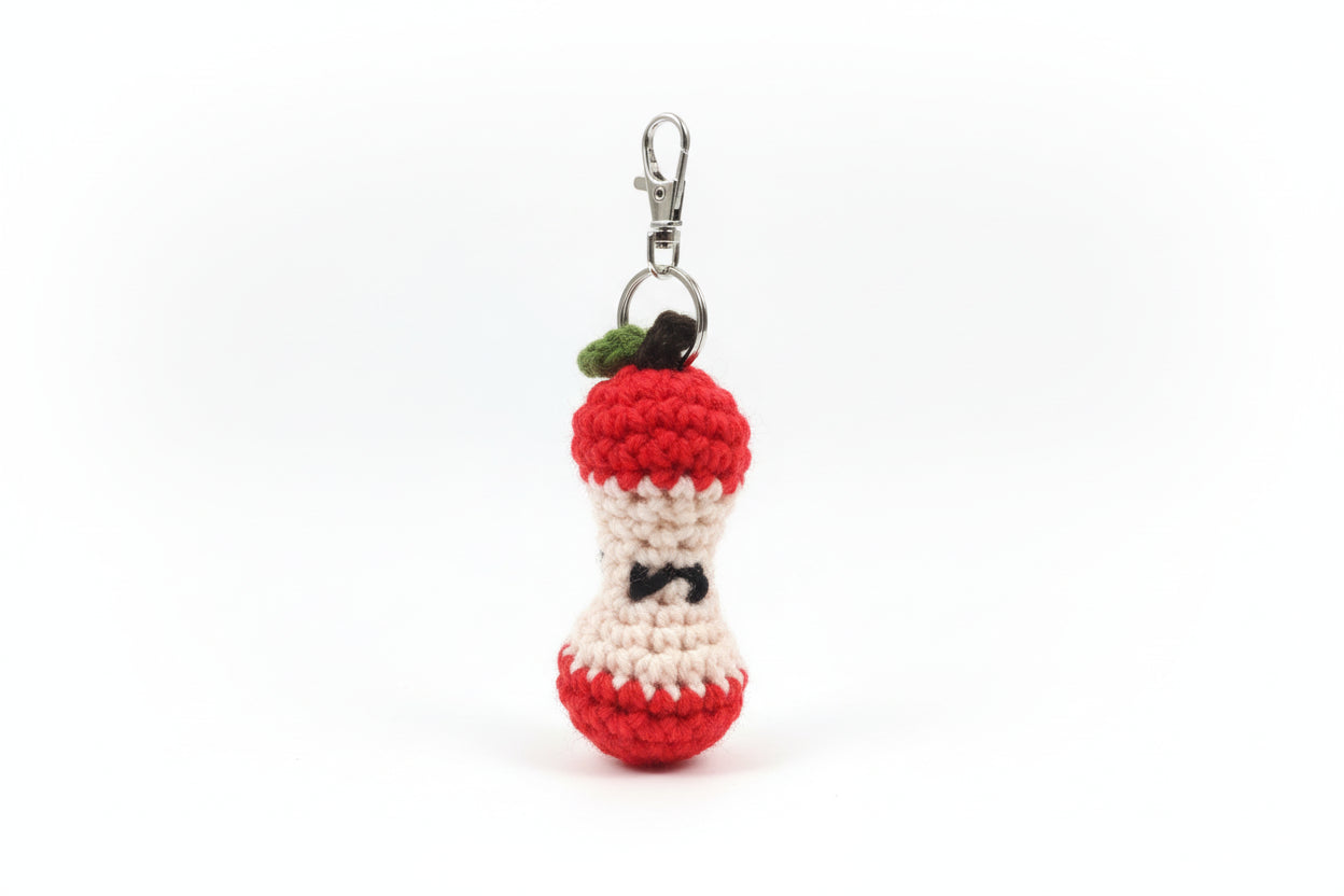 CROCHET Apple handmade keychain