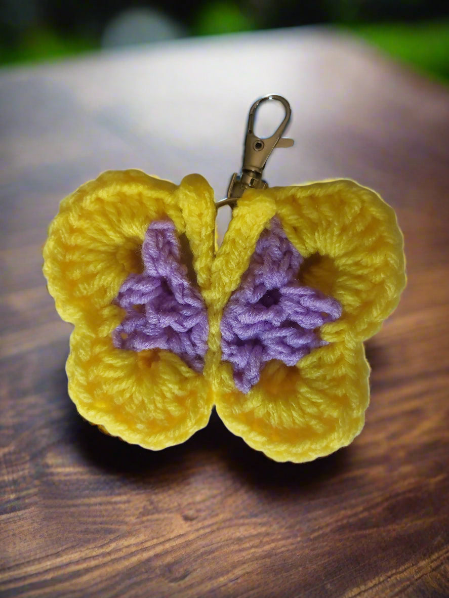 CROCHET Butterfly handmade keychain