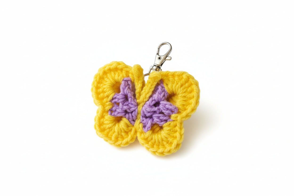 CROCHET Butterfly handmade keychain