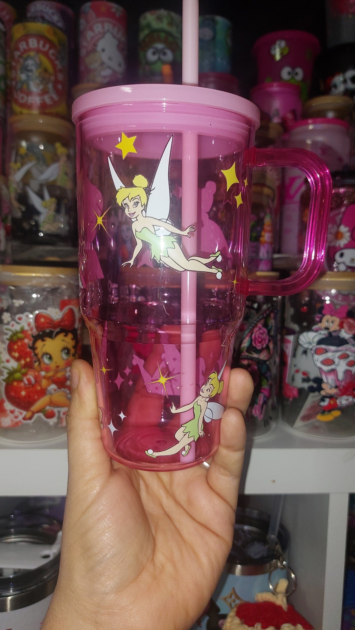 Tinkerr bell 🔔 20oz Plastic tumbler with handle