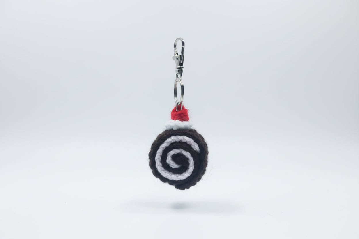 CROCHET Swiss Cake handmade keychain