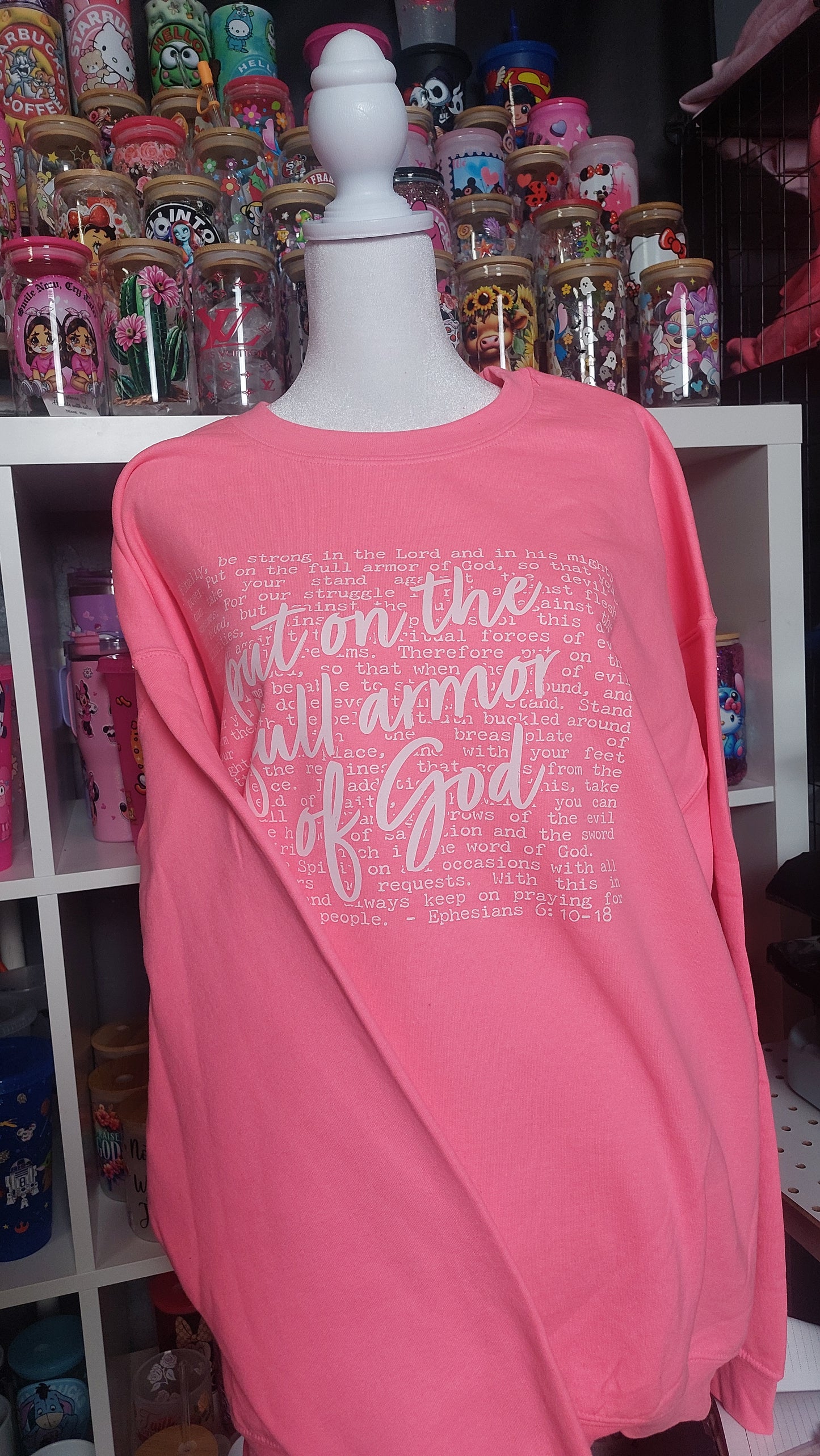 BUT ON THE FULL ARMOR OF GOD crew neck sweater