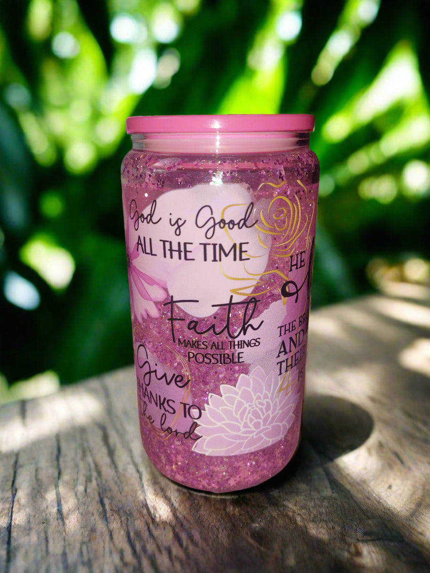 FAITH snow globe Tumbler 12oz