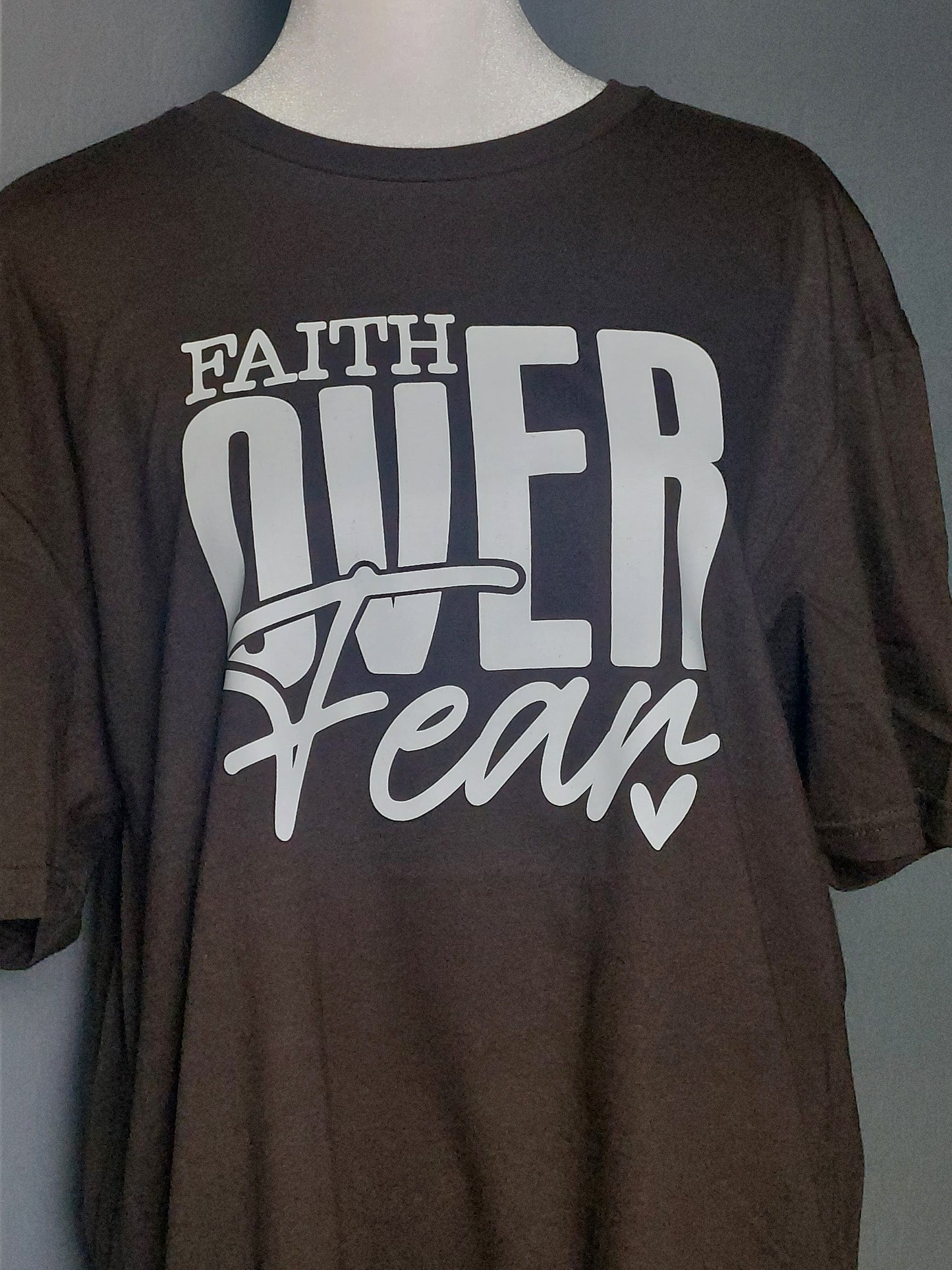 FAITH OVER FEAR CREW NECK T-SHIRT