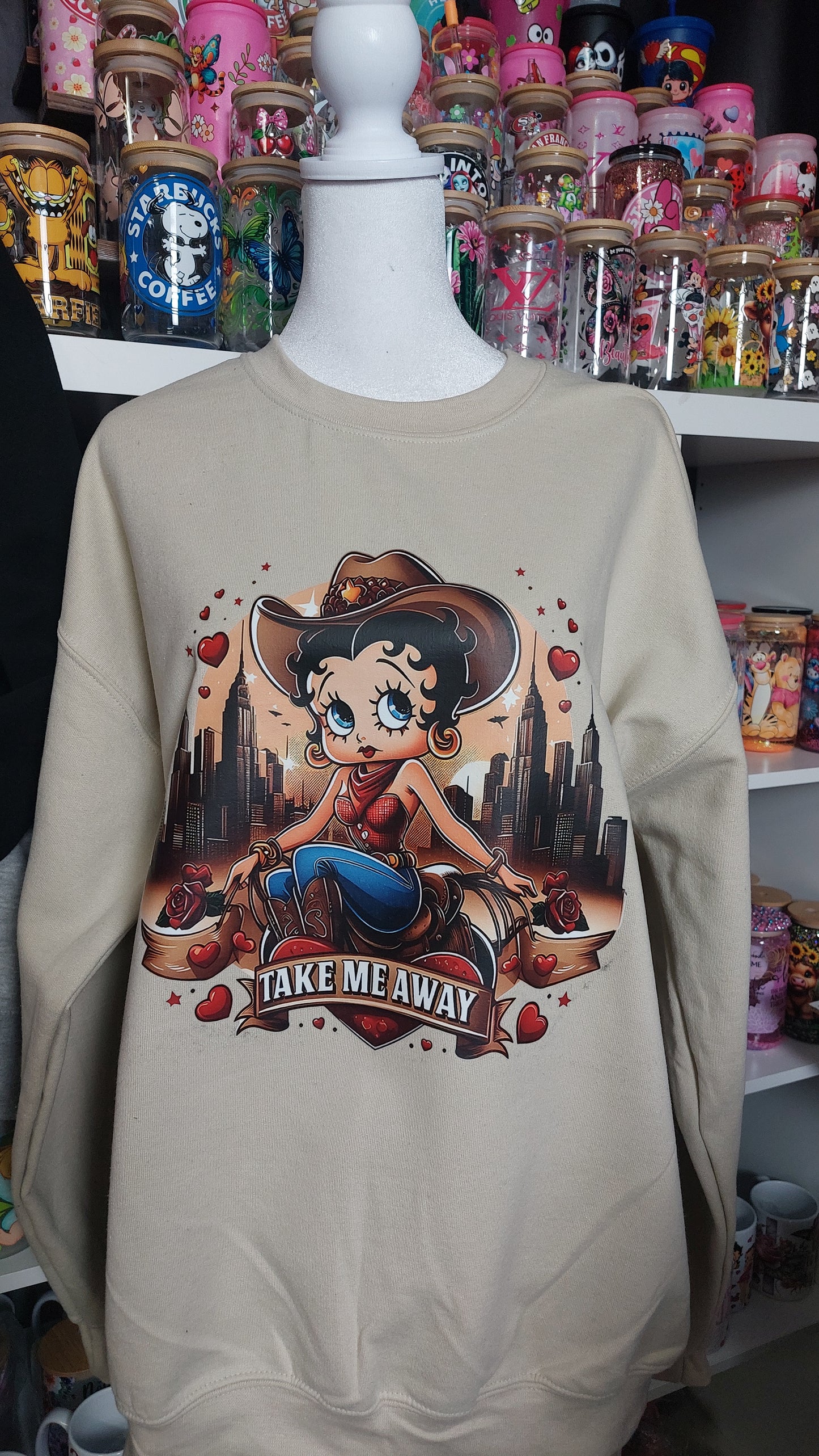 BETTY BOOP crew neck sweater
