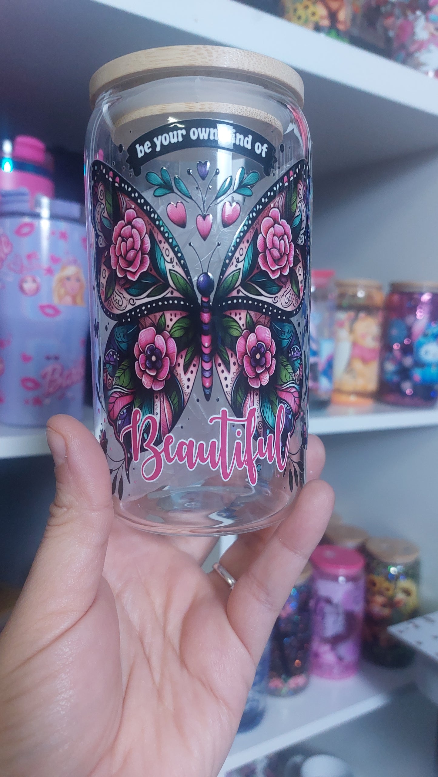 Glass Tumbler 12oz BE KIND OF BEAUTIFUL