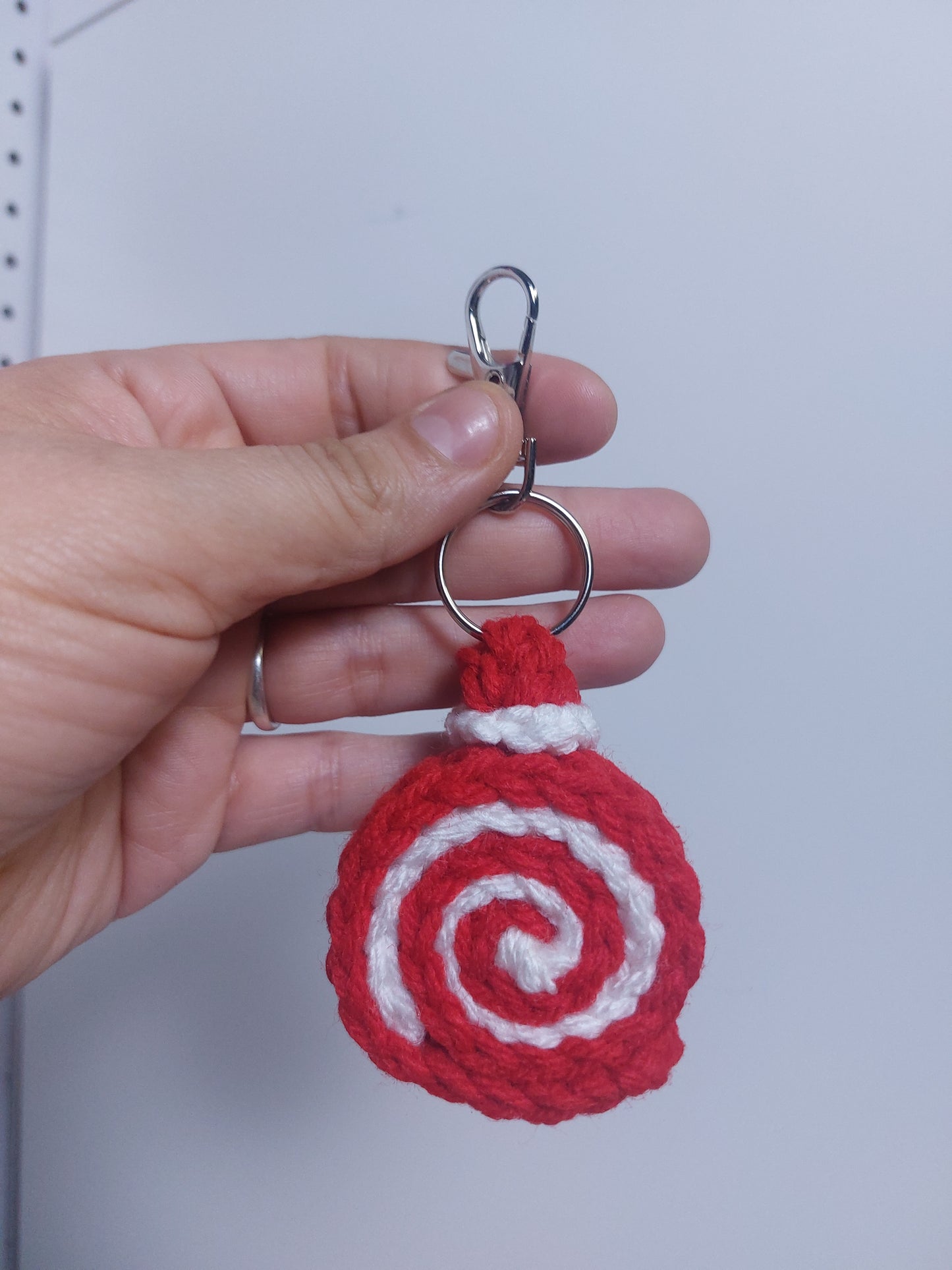 CROCHET Swiss cake handmade keychain