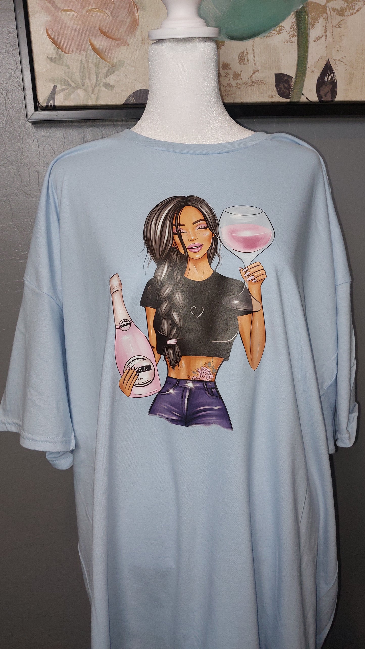 BOSS WINE GIRL CREW-NECK T-SHIRT