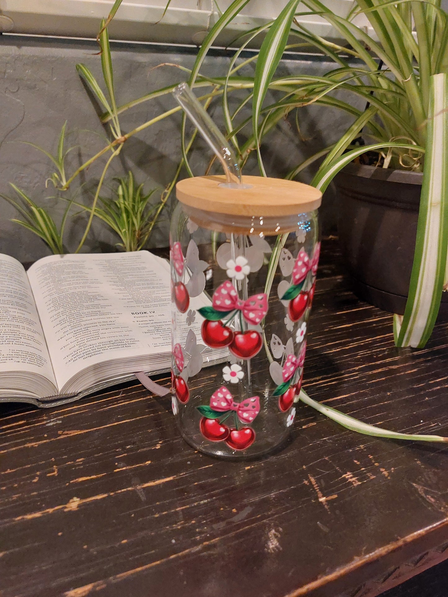 Cherriess Glass Tumbler 12oz