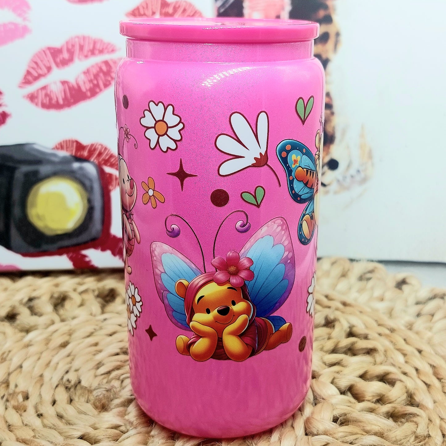 Pooh & Friend's 12oz Glass Tumbler