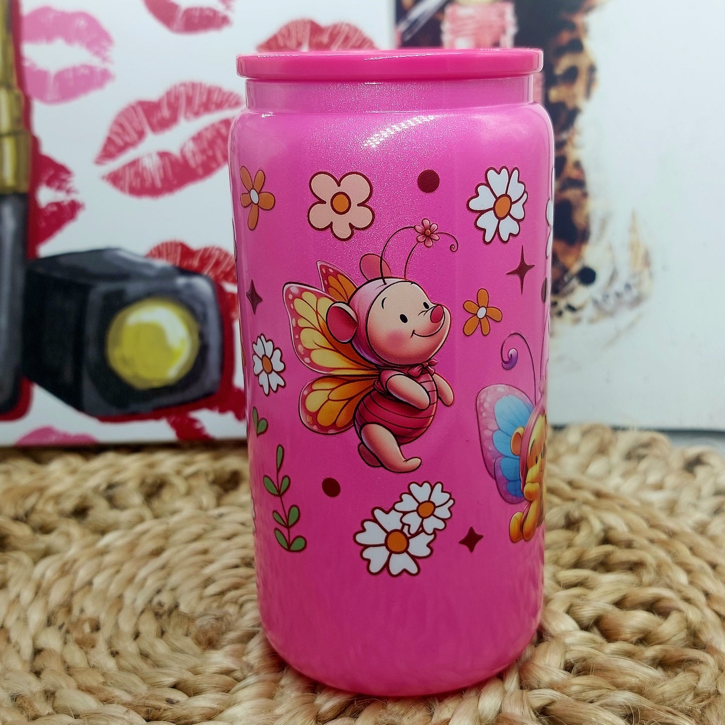 Pooh & Friend's 12oz Glass Tumbler