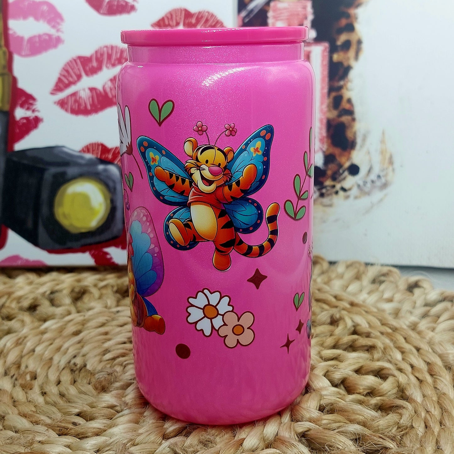 Pooh & Friend's 12oz Glass Tumbler