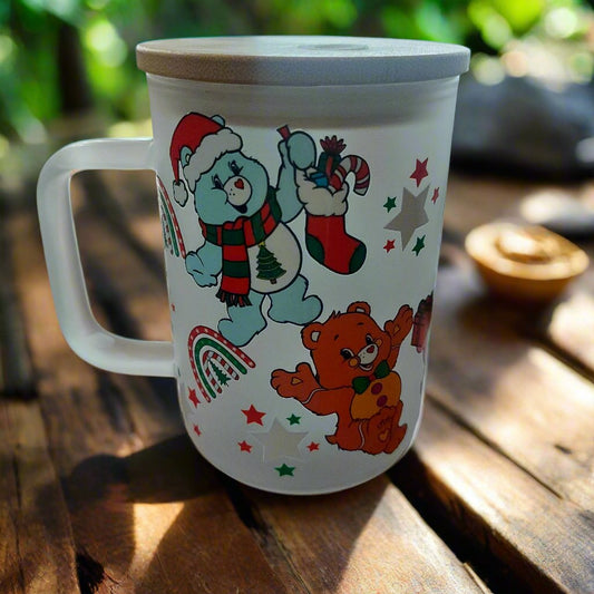 CHRISTMAS MUG  WITH HANDLE AND LID