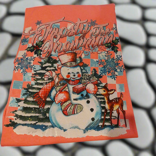 Snowman T-shirt V-neck ready to go