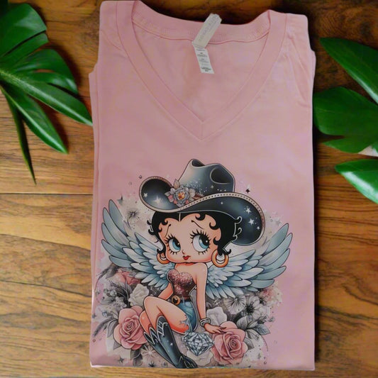 Betty Boop T-shirt V-neck ready to go