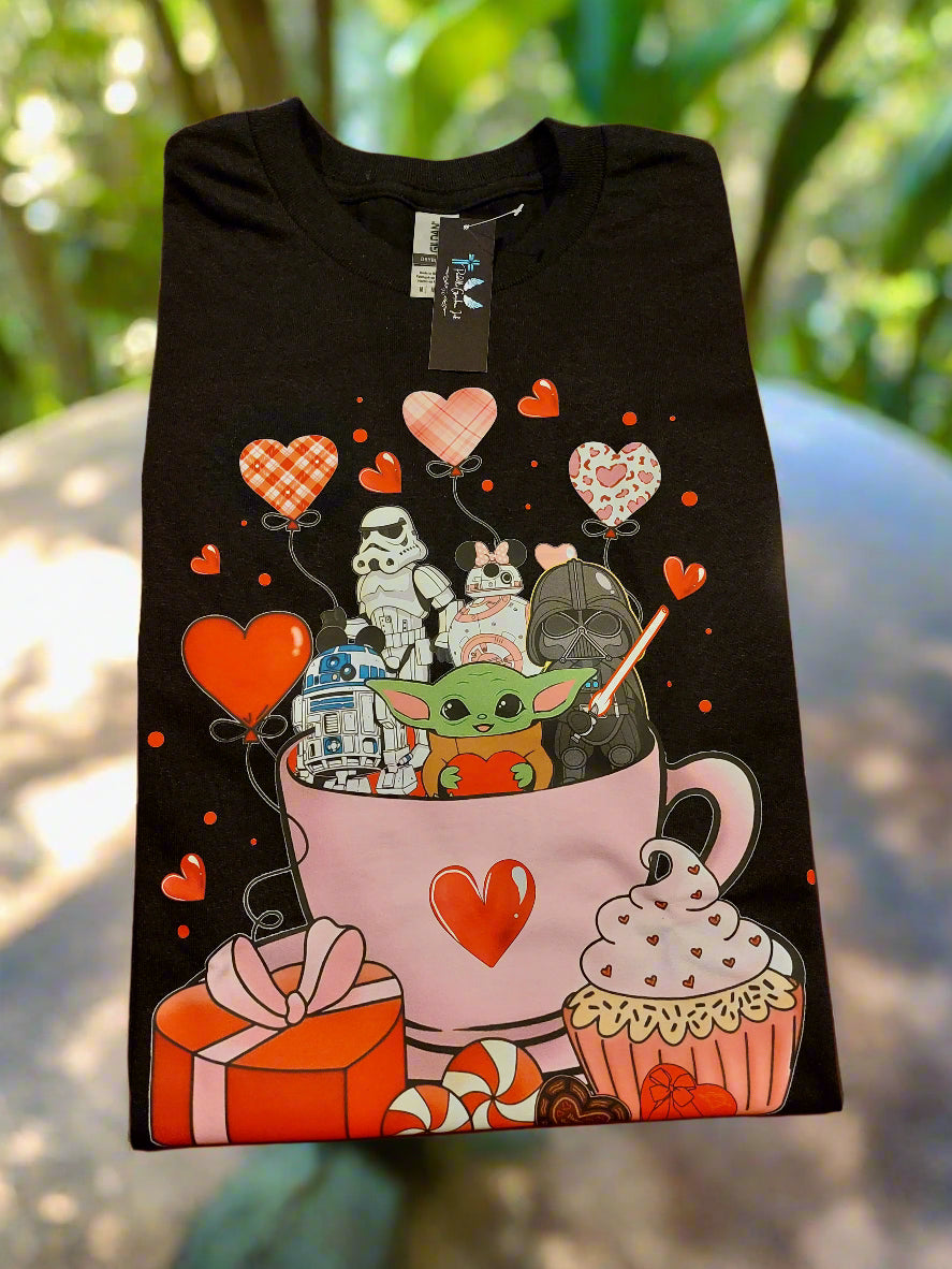 Yoda and friends crew neck T-shirt #3956