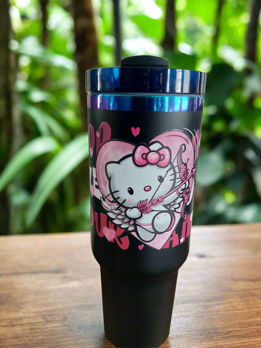 AMOR LOVE KITTY 40oz Tumbler/Thermoses