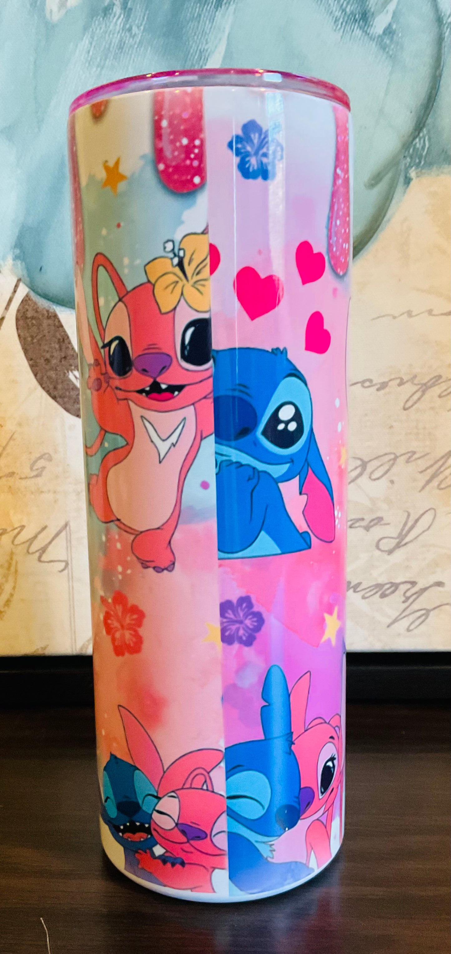 Pink & Blue Monster 20oz Tumbler