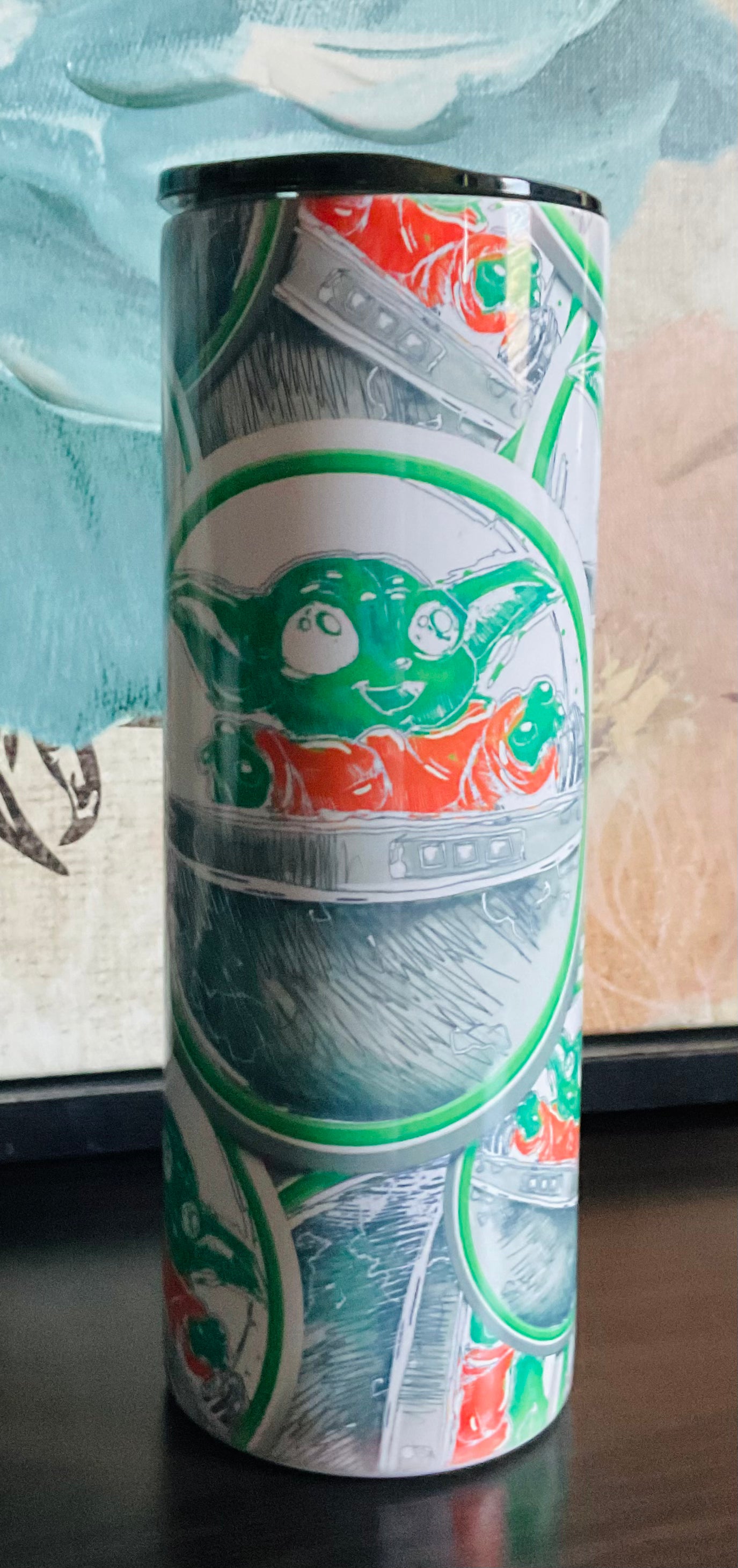 Green alien 20oz Tumbler