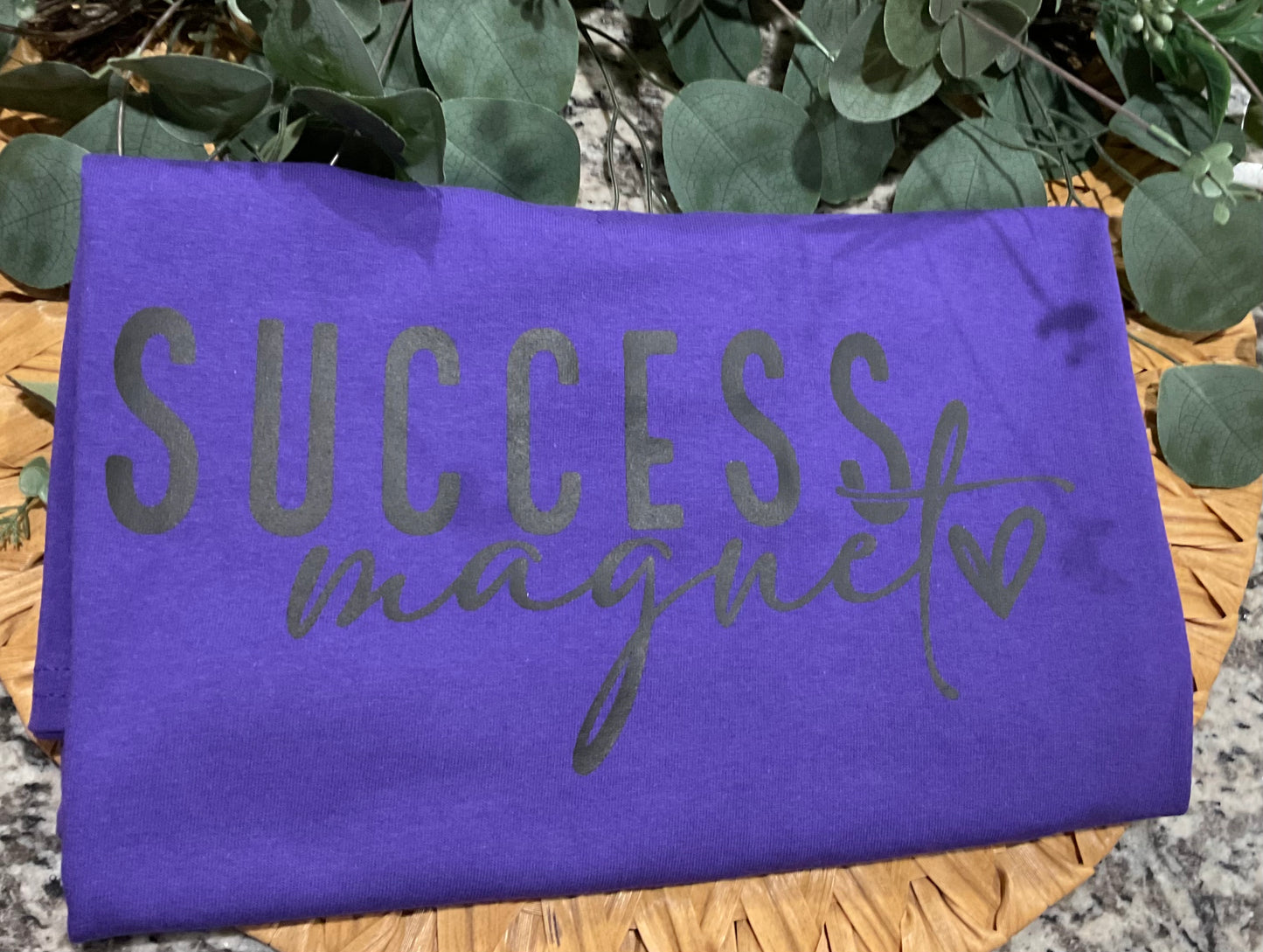 Success Magnet Purple V-Neck