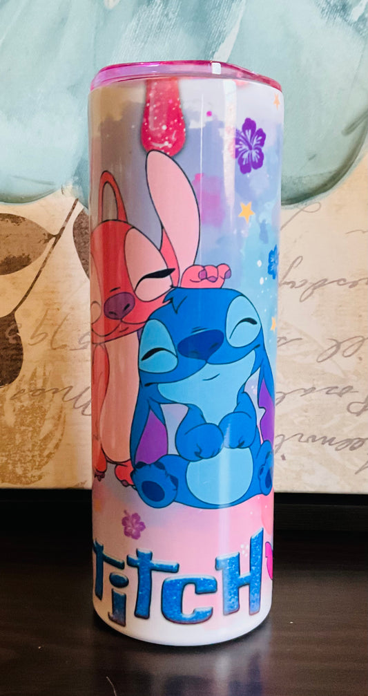 Pink & Blue Monster 20oz Tumbler