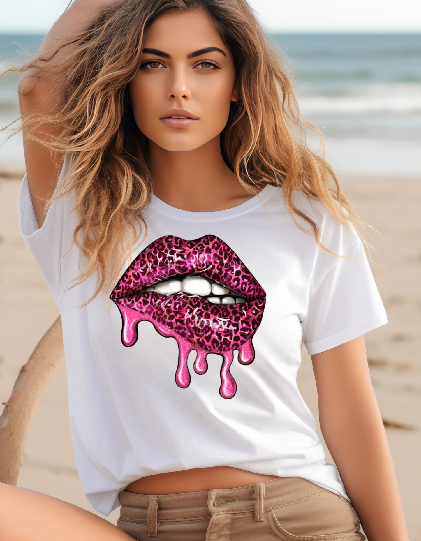 HOT PINK LEOPARD LIPS