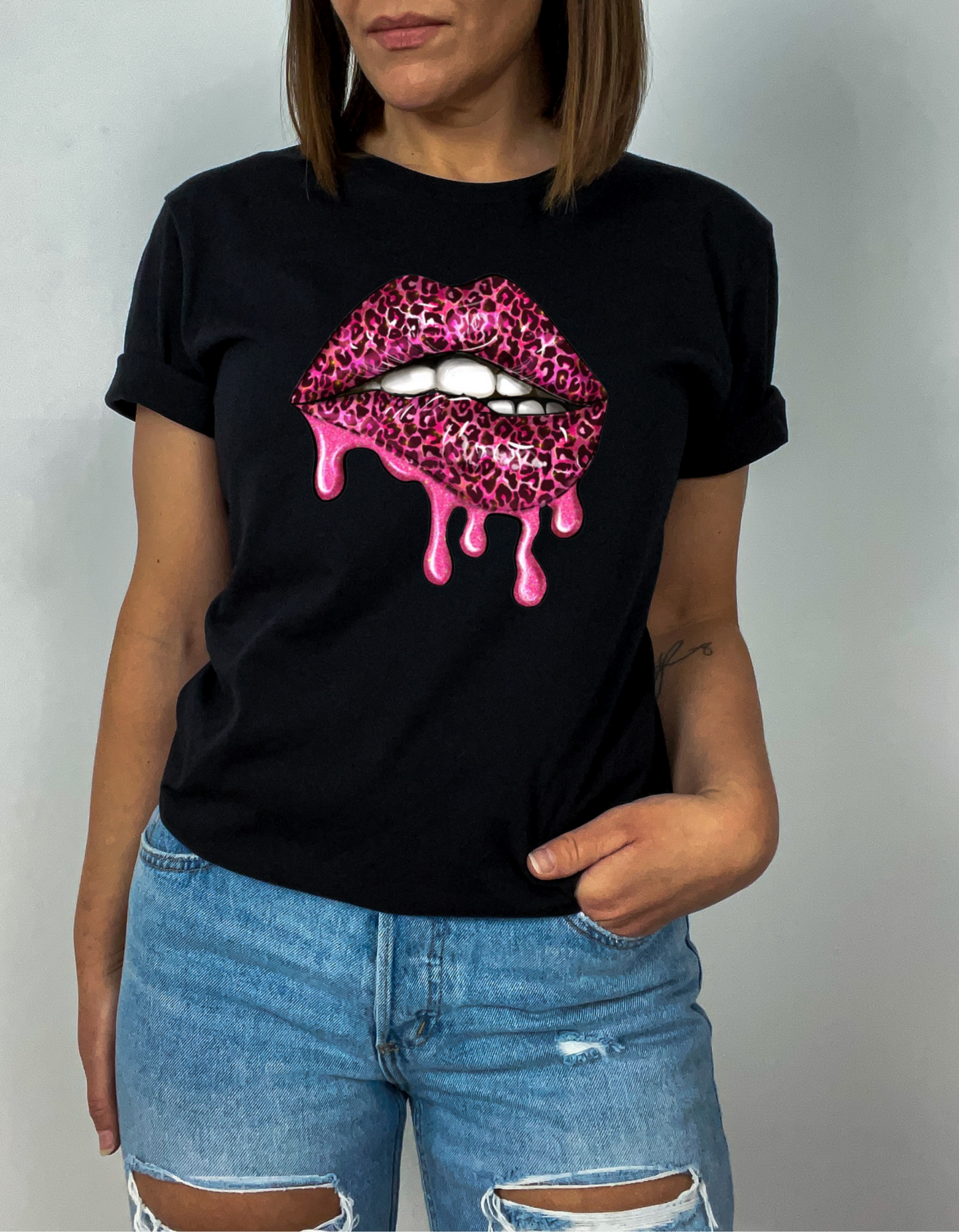 HOT PINK LEOPARD LIPS