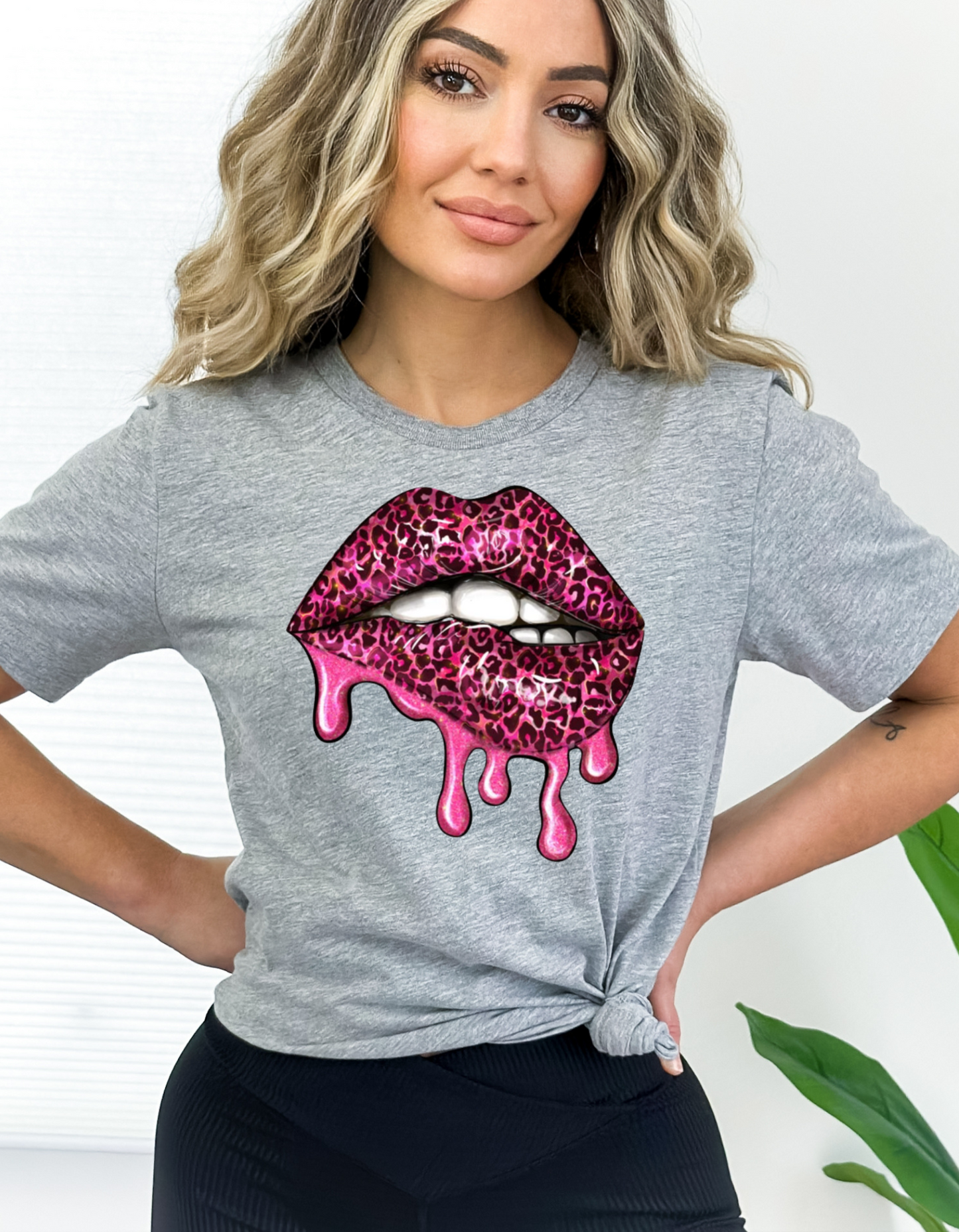 HOT PINK LEOPARD LIPS