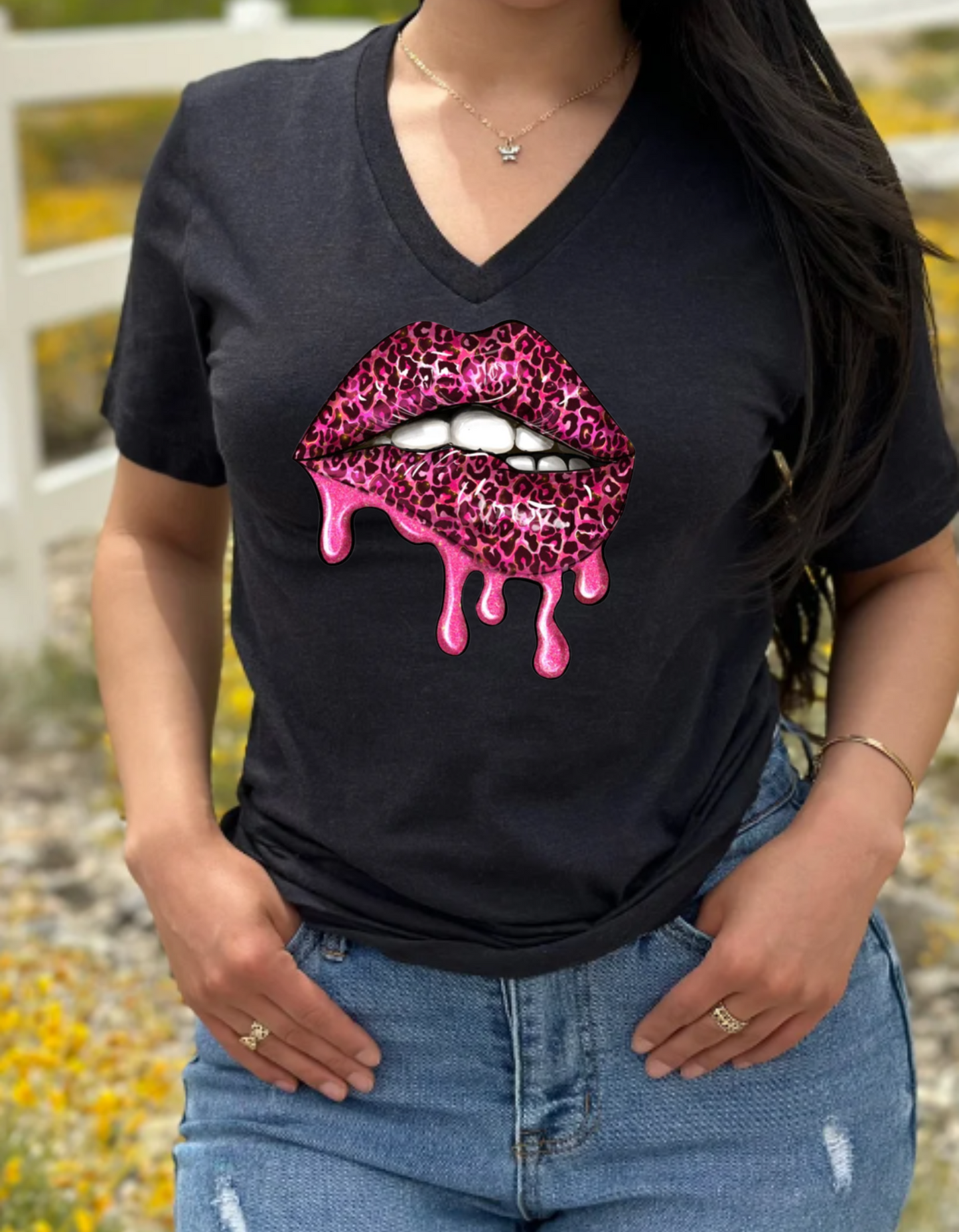 HOT PINK LEOPARD LIPS