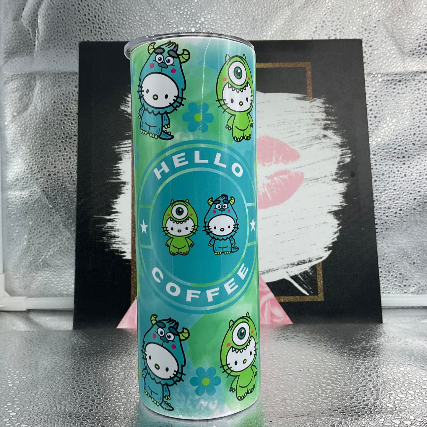 Kitty Cartoon 20oz Skinny Tumbler