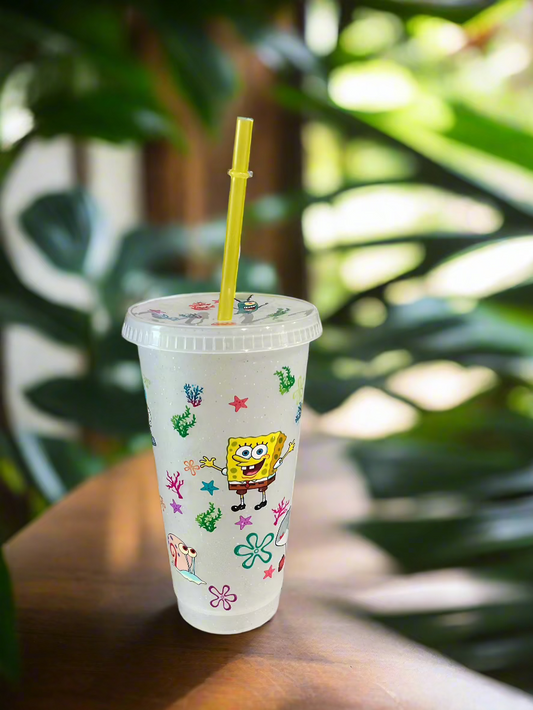 Plastic Starbucks cup with straw Bob & friends tumbler