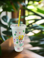 Plastic Starbucks cup with straw Bob & friends tumbler