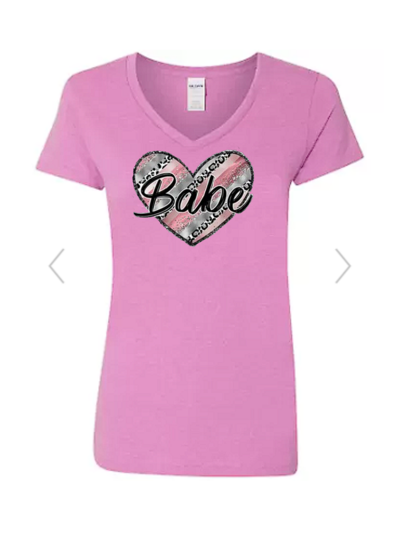 "Babe" Heart Print T-Shirt