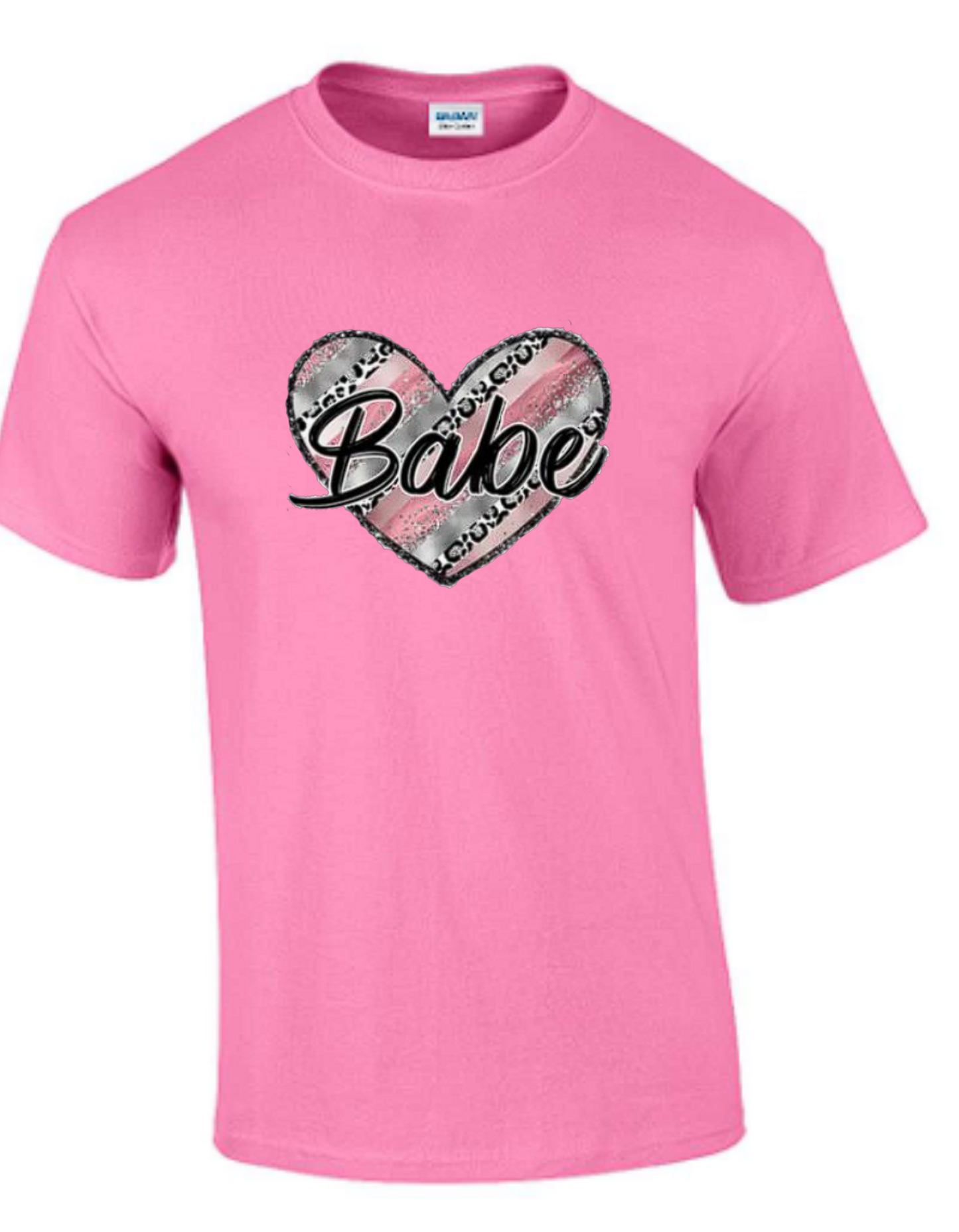 "Babe" Heart Print T-Shirt