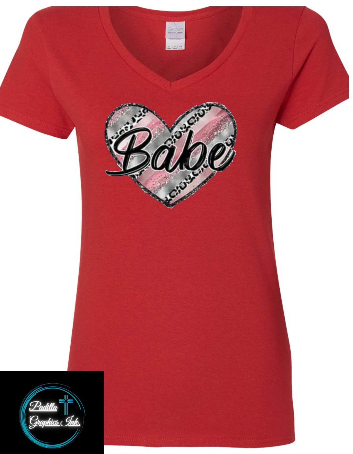 "Babe" Heart Print T-Shirt