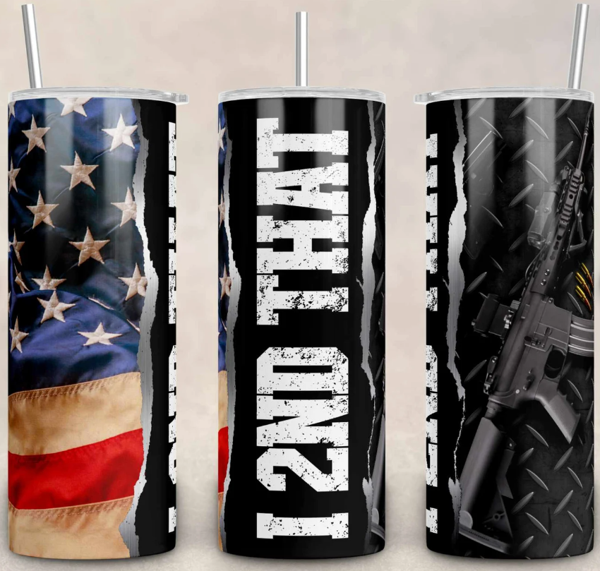 I 2nd That, 2nd Amendment Father's Day 20oz Skinny Tumbler