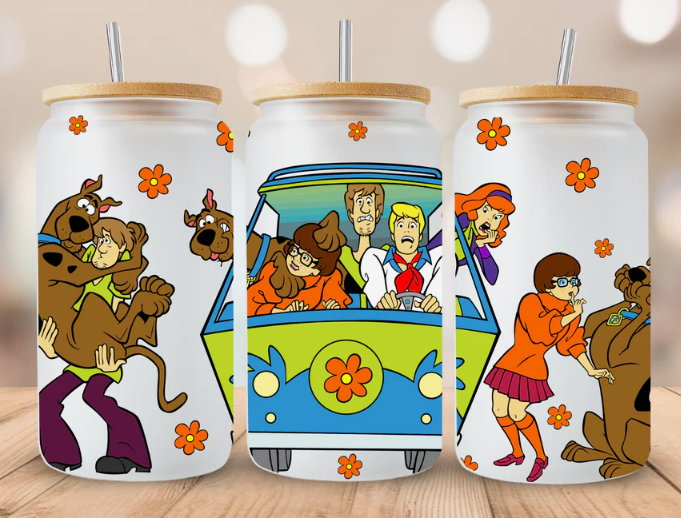 Scooby Dog and Crew Glass Tumbler