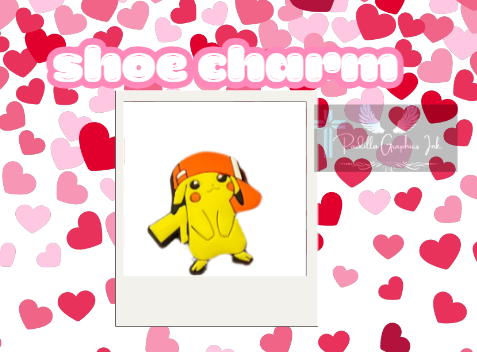 Pika with hat on  Shoe Charm