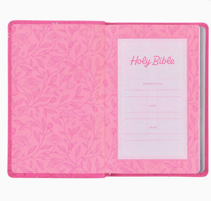 Kjv Bible Gift Edition Faux Leather, Pink