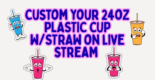 Custom Plastic Starbucks cup with straw  ready to go pick on live stream OR CUSTUMIZE
