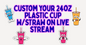 Custom Plastic Starbucks cup with straw  ready to go pick on live stream OR CUSTUMIZE
